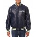 Seattle Seahawks Varsity Navy Blue Leather Jacket